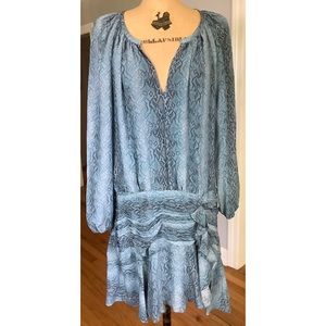 Ramy Brook Jeannie Snake Print Silk Dress 12